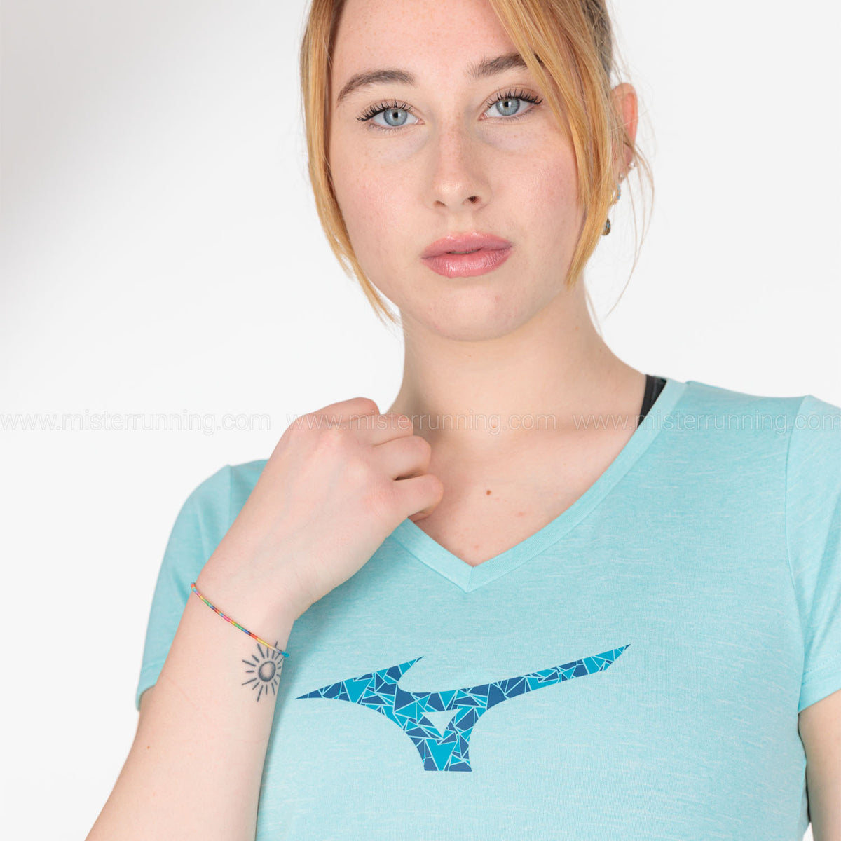 Mizuno Impulse Core Logo Maglietta Angel Blue