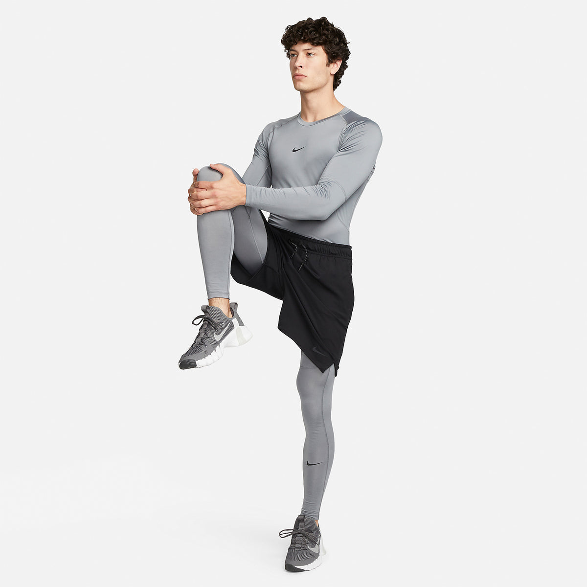 Nike Dri-FIT Logo Maglia Smoke Grey/Black