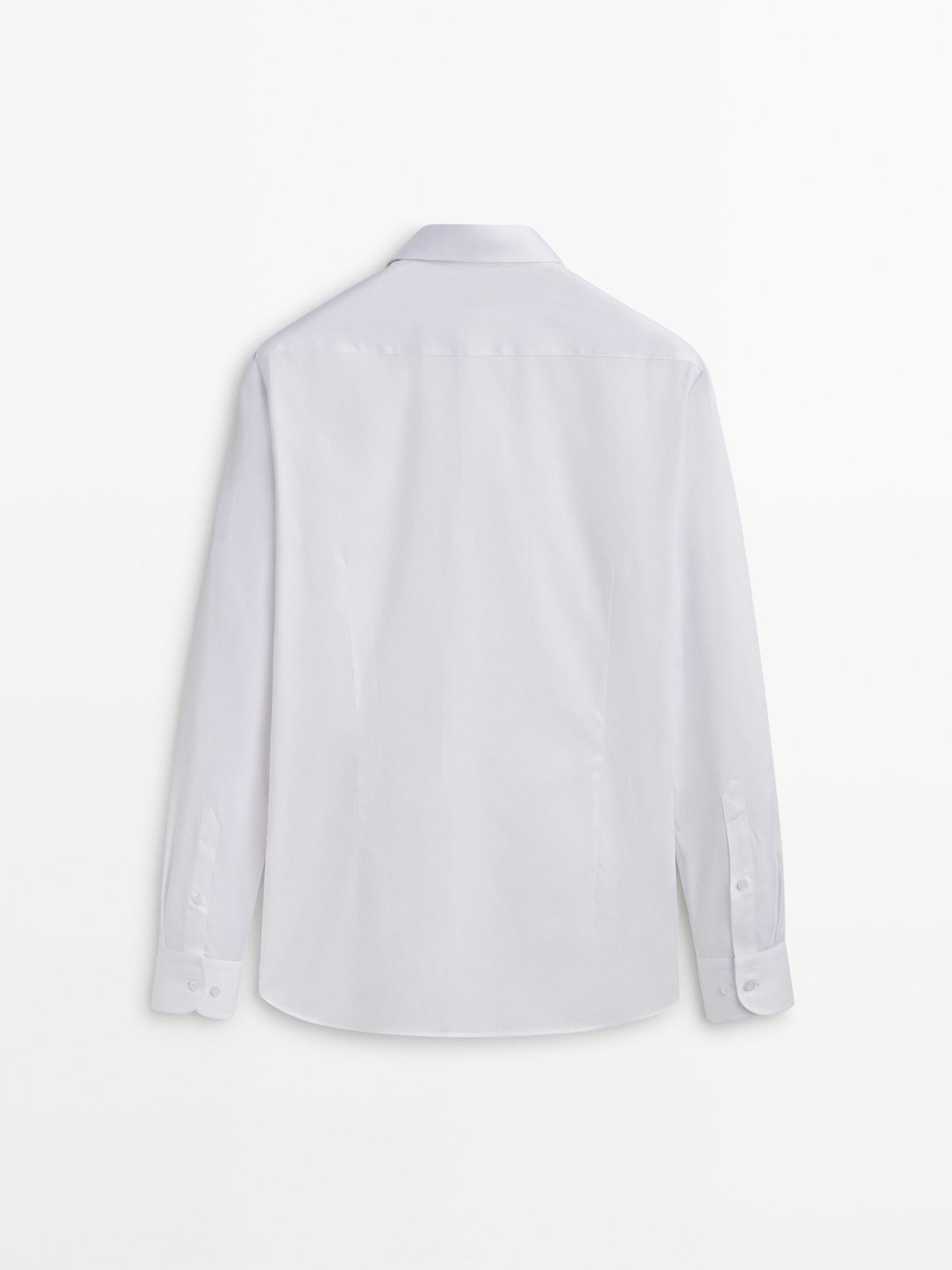 Camisa algodón estructura slim fit - BLANCO