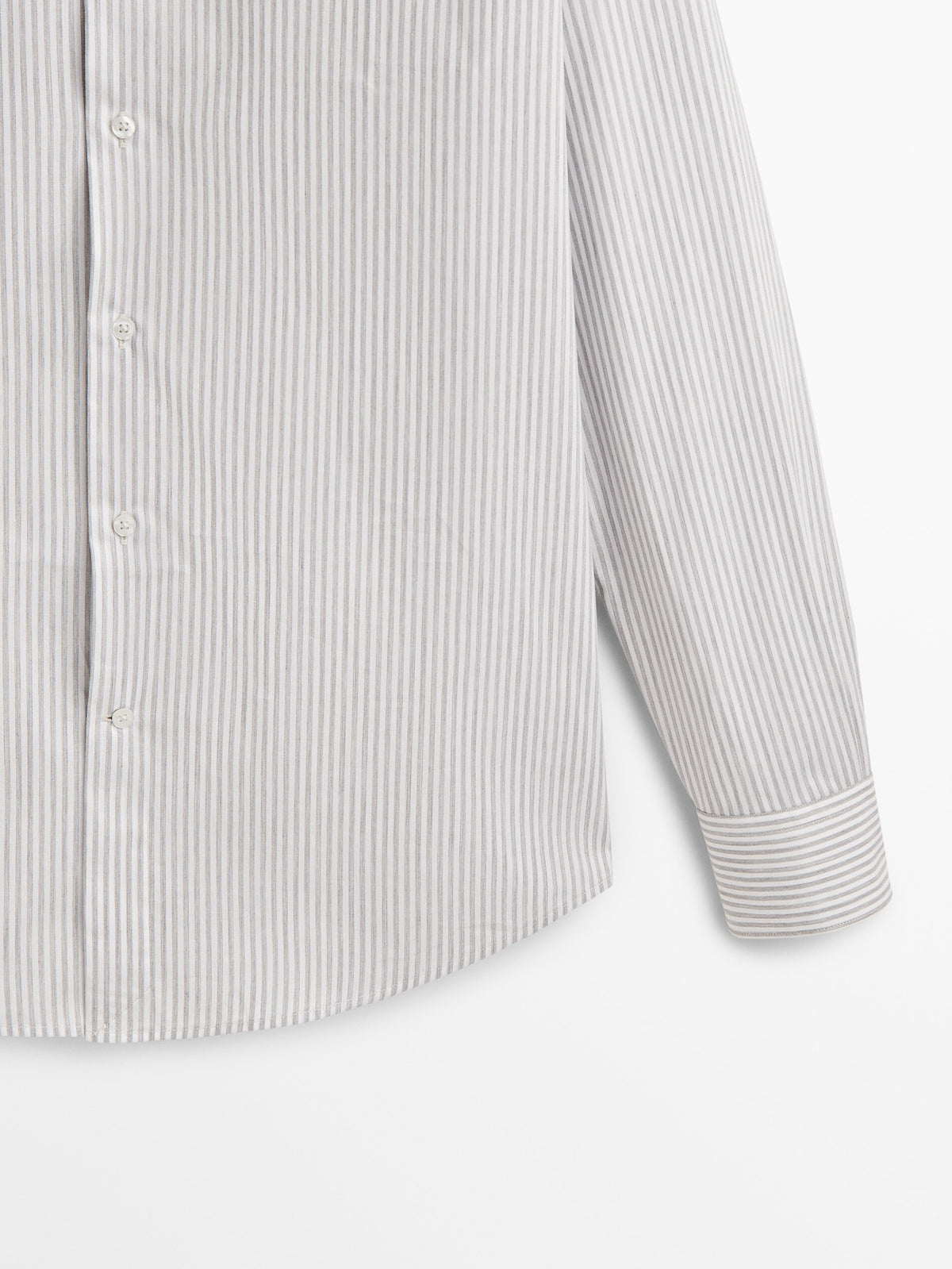 Camisa easy iron raya melange slim fit - GRIS