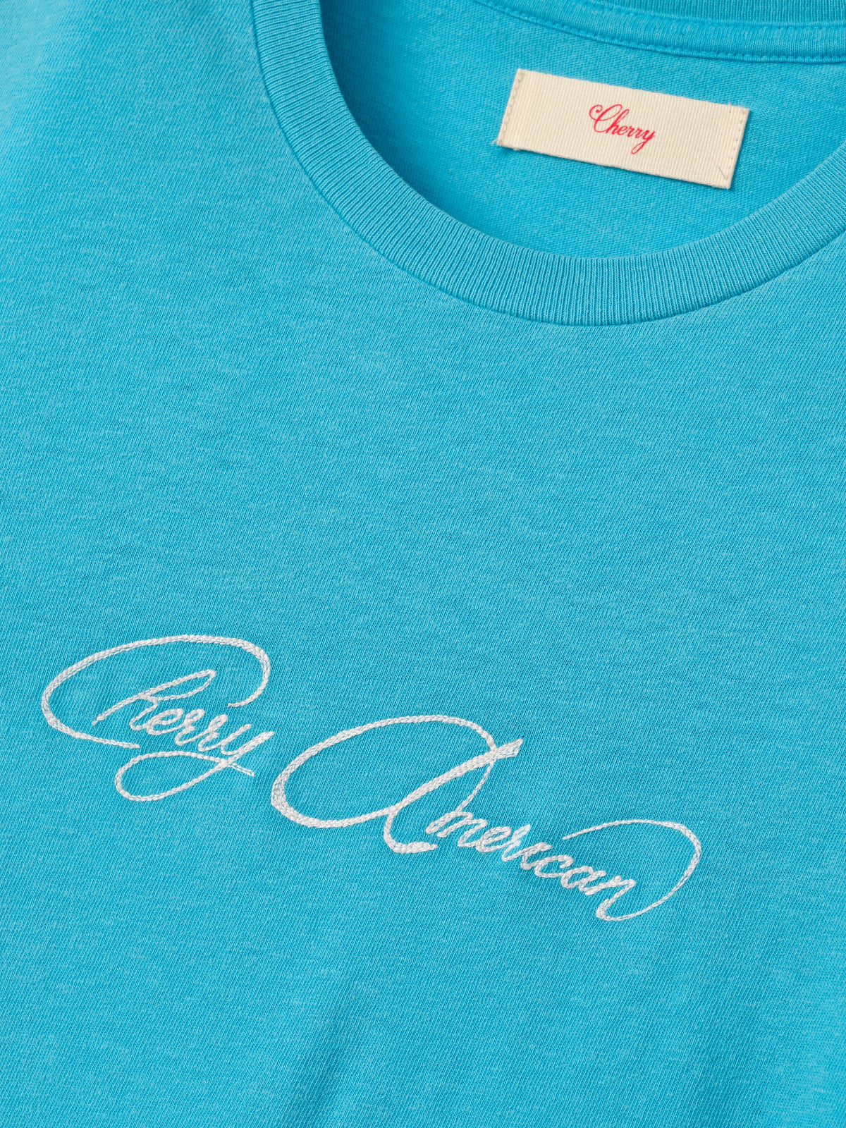 Cherry American Baby Tee (Turquoise)