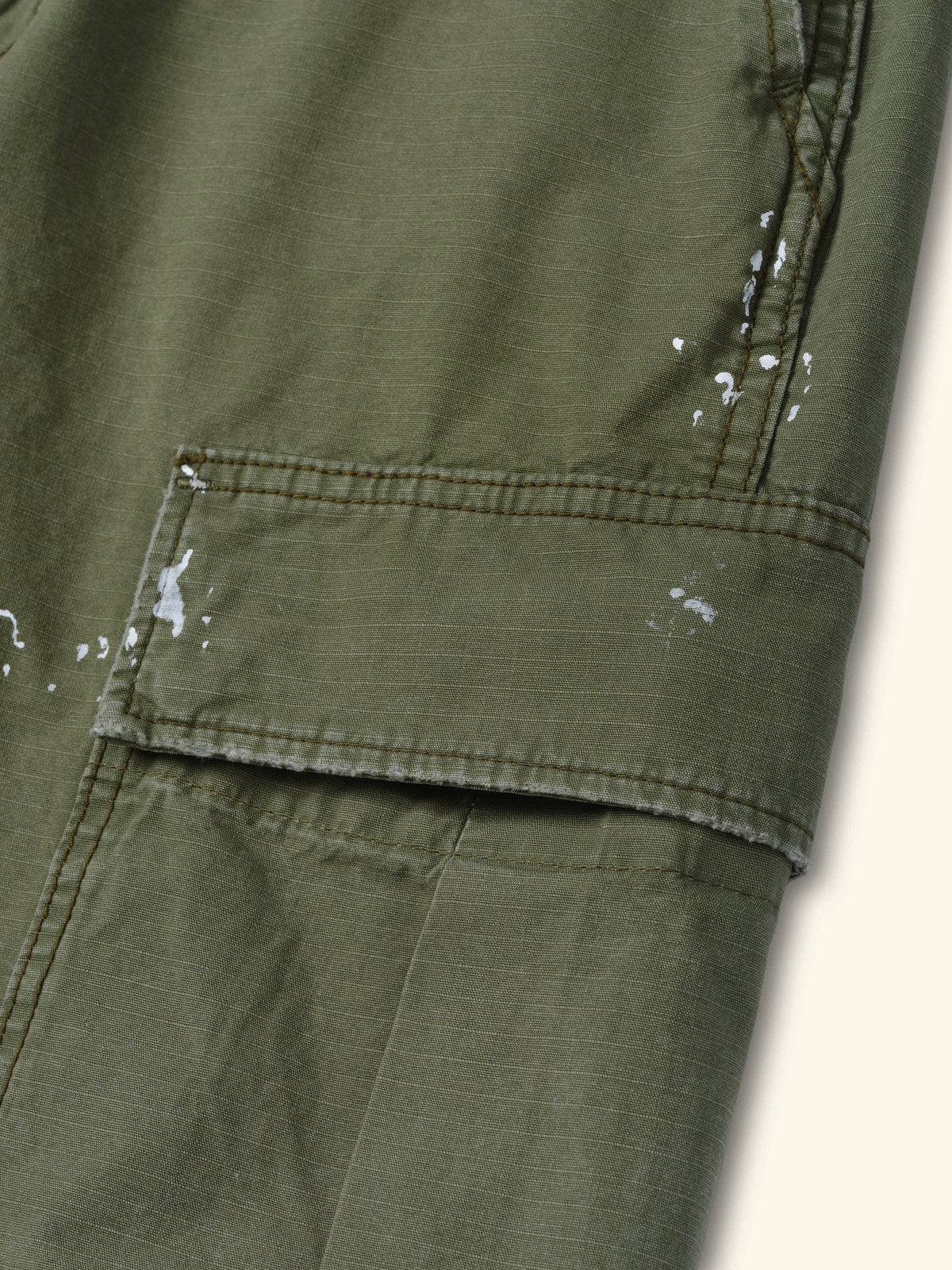 Wide Leg Cargo Shorts (Army Green)