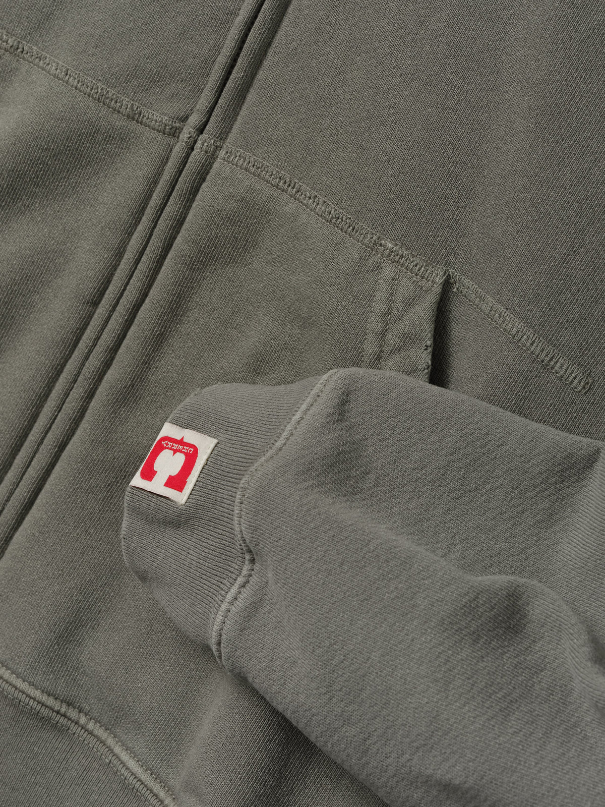 Distressed Zip Up Hoodie (Smoke)