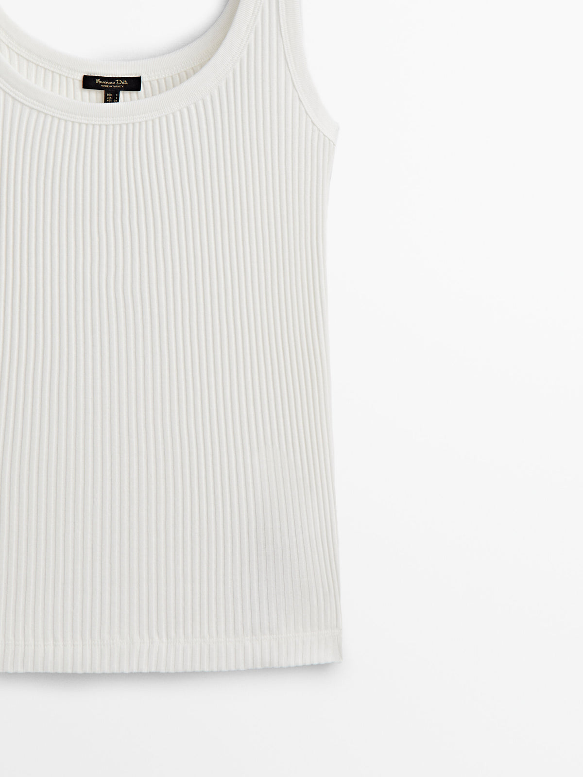 Camiseta tirantes canalé - BLANCO