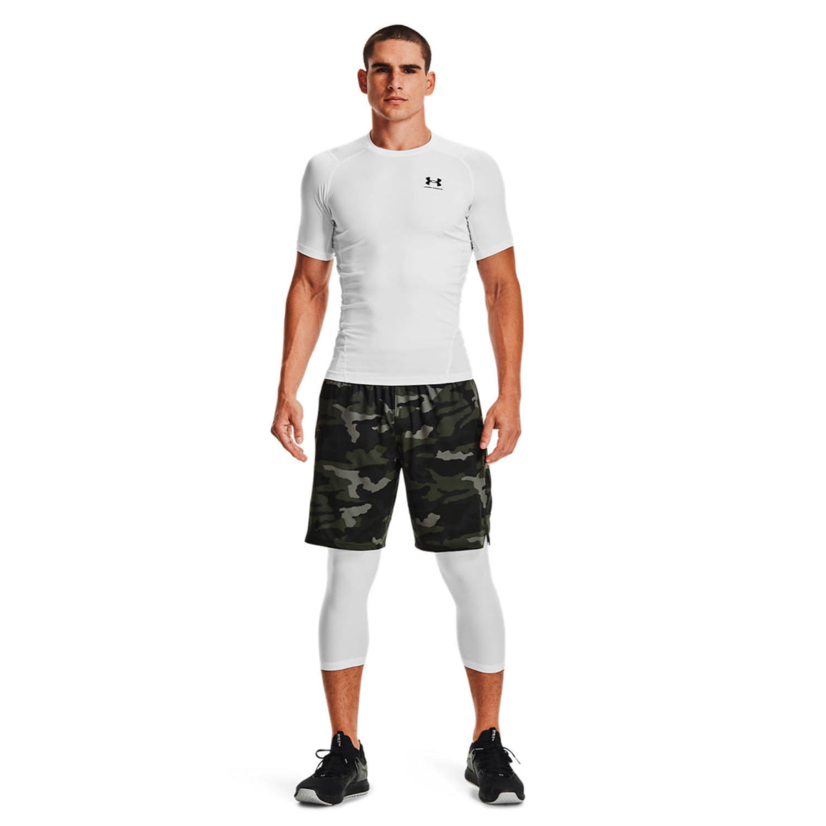 Under Armour HeatGear Compression Logo Maglietta White/Black
