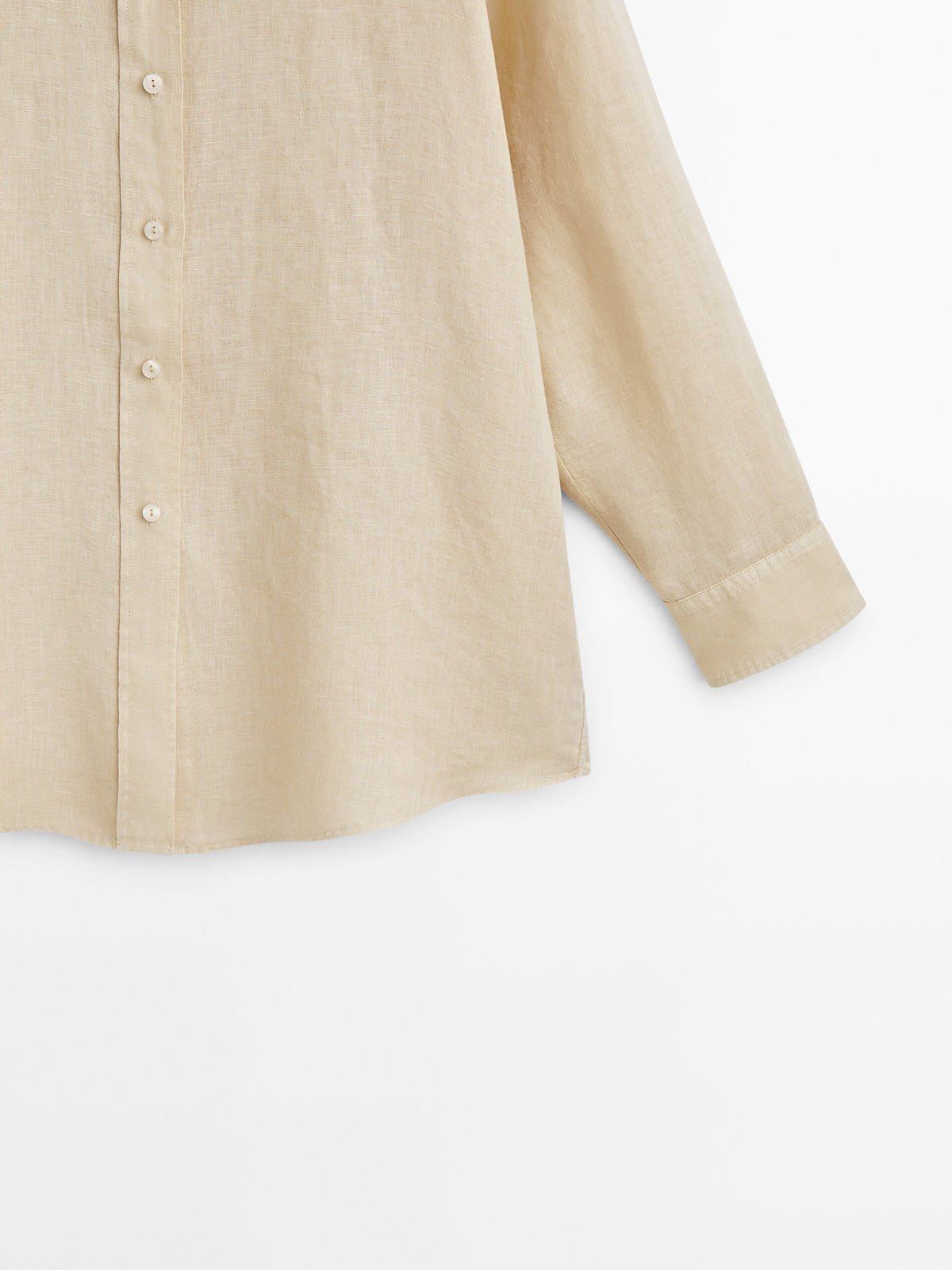 Camisa oversize conjunto 100% lino - Garbanzo