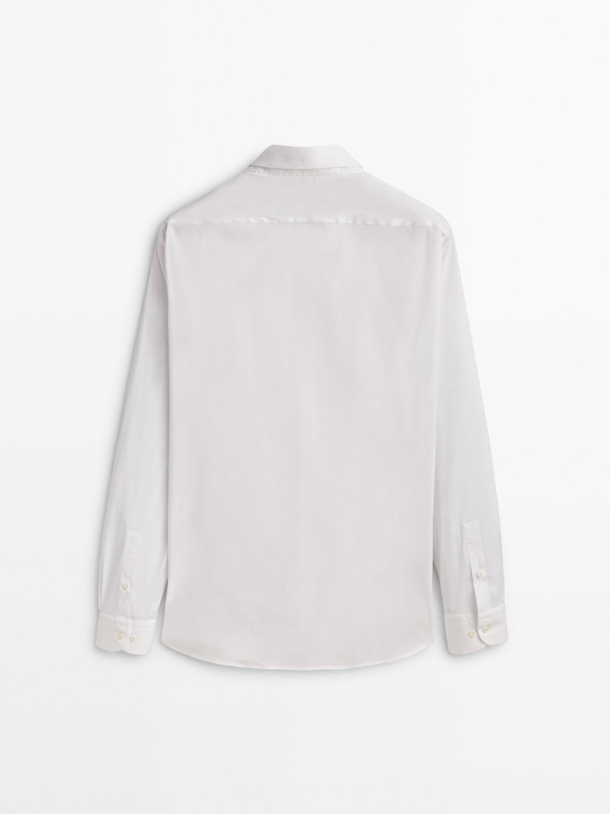 Camisa algodón lisa stretch fit - BLANCO