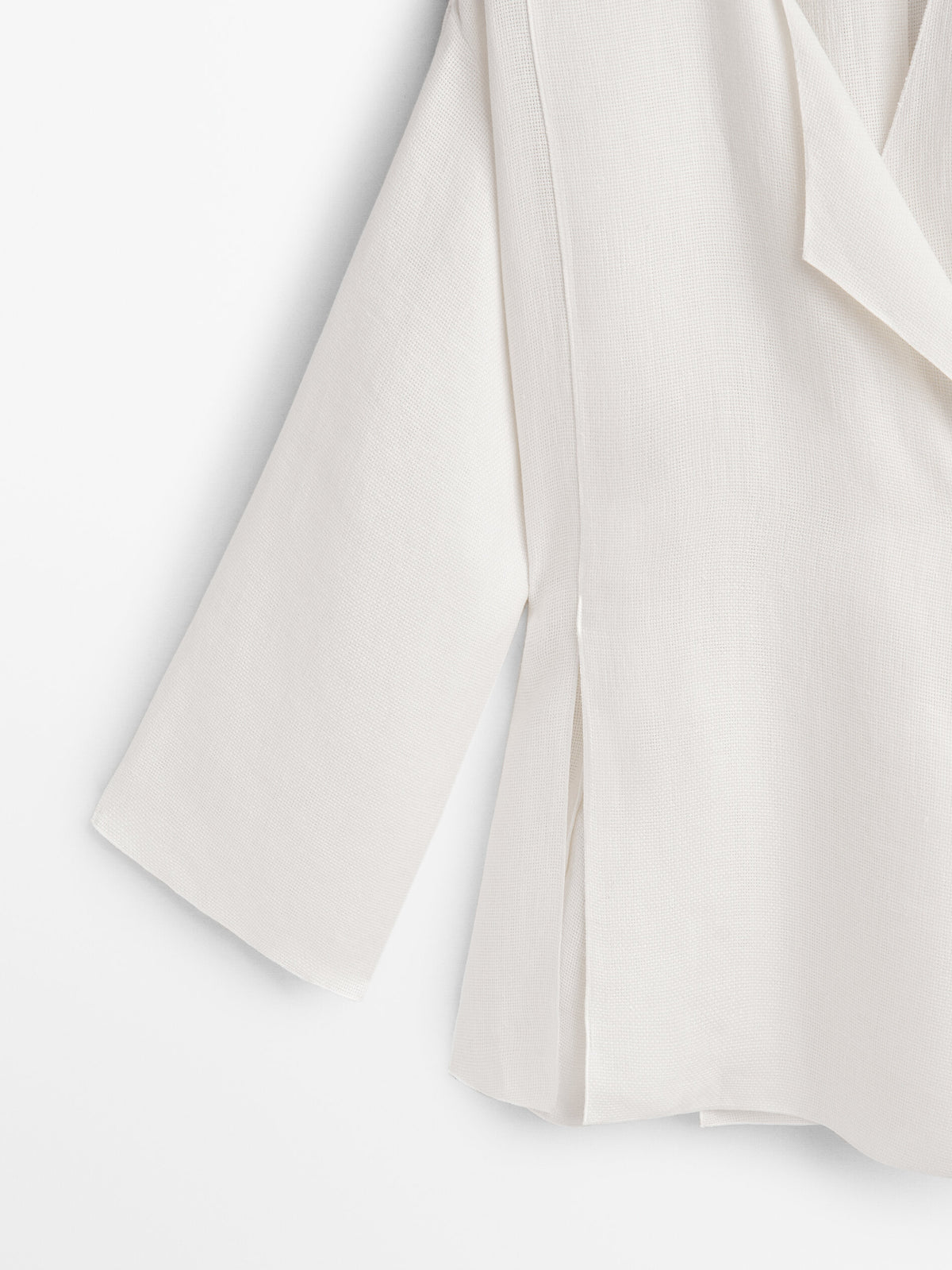 Sobrecamisa lino estructura Limited Edition - BLANCO