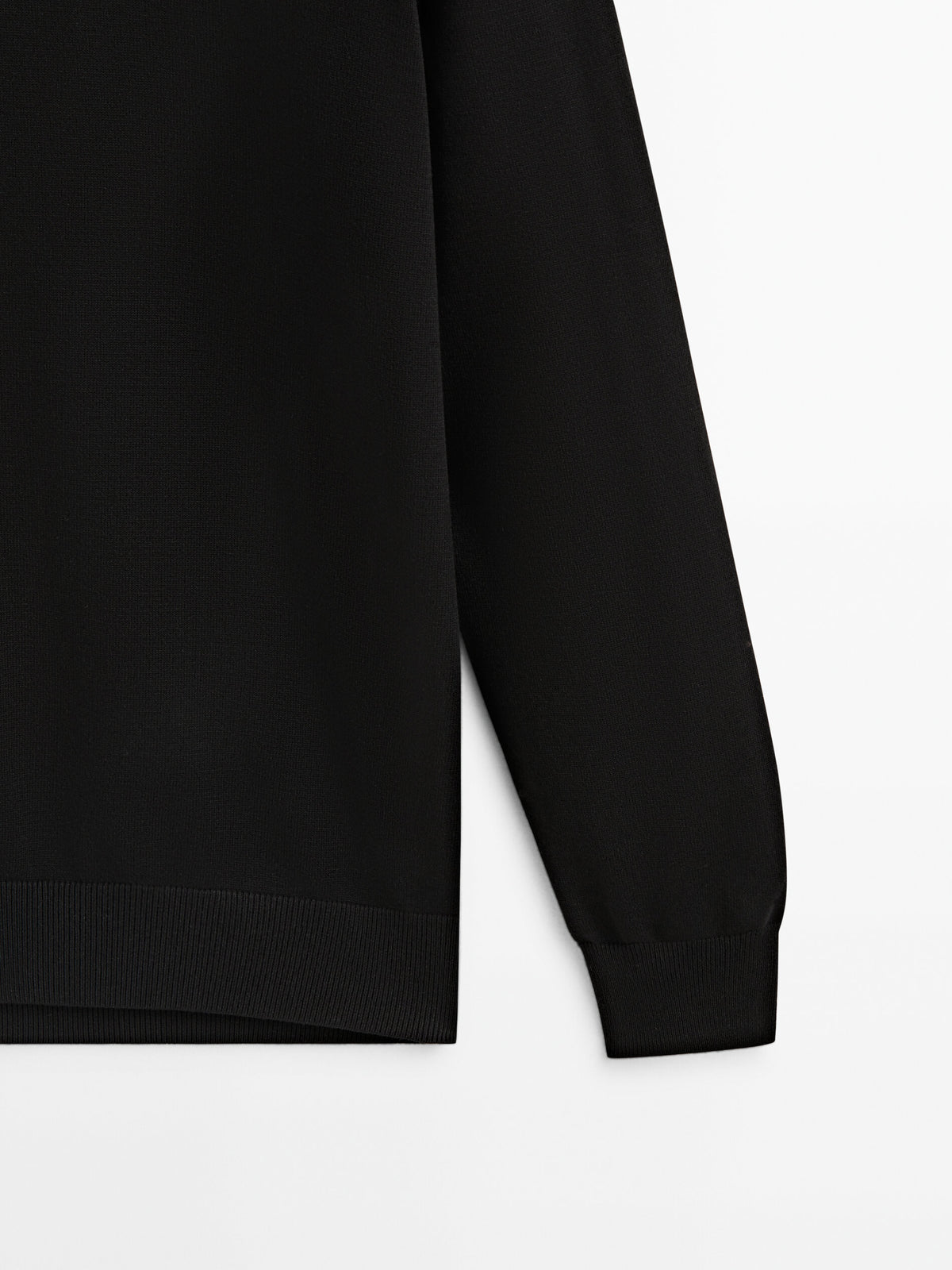 Jersey punto cuello polo confort - NEGRO