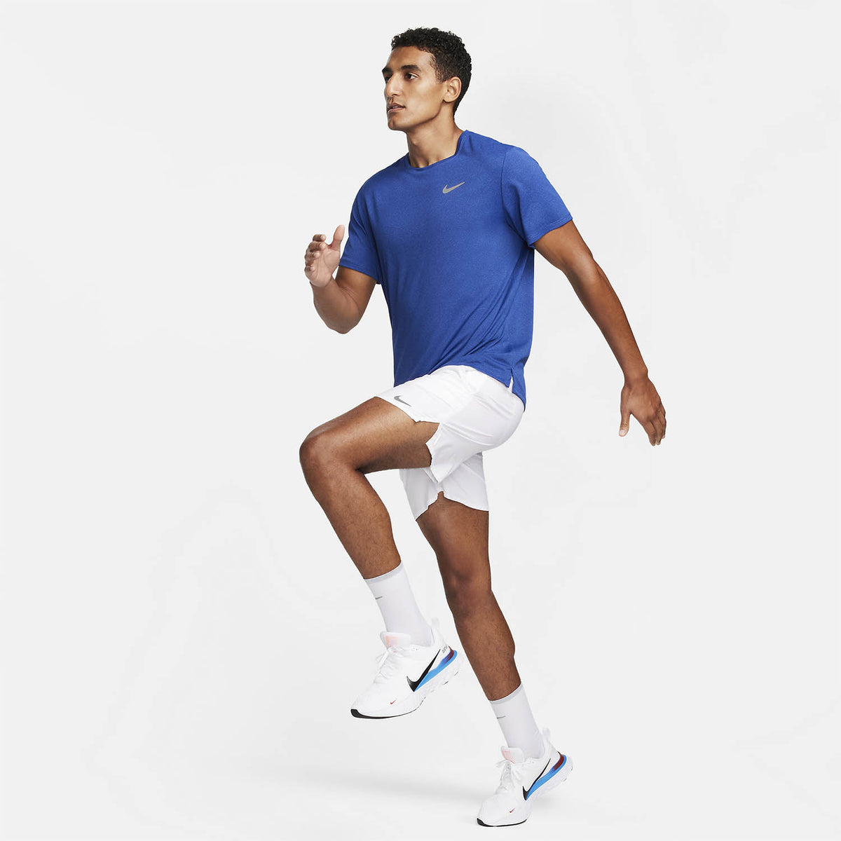 Nike Dri-FIT UV Run Division Miler Maglietta Game Royal/Midnight Navy/Reflective Silver
