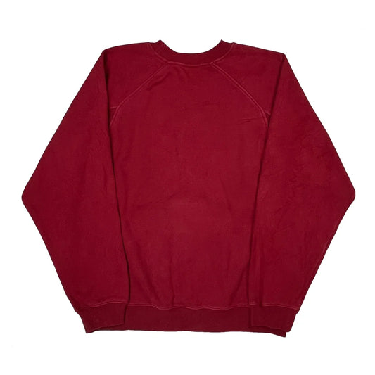 Adidas Raglan Graphic Sweatshirt - XL Red Cotton