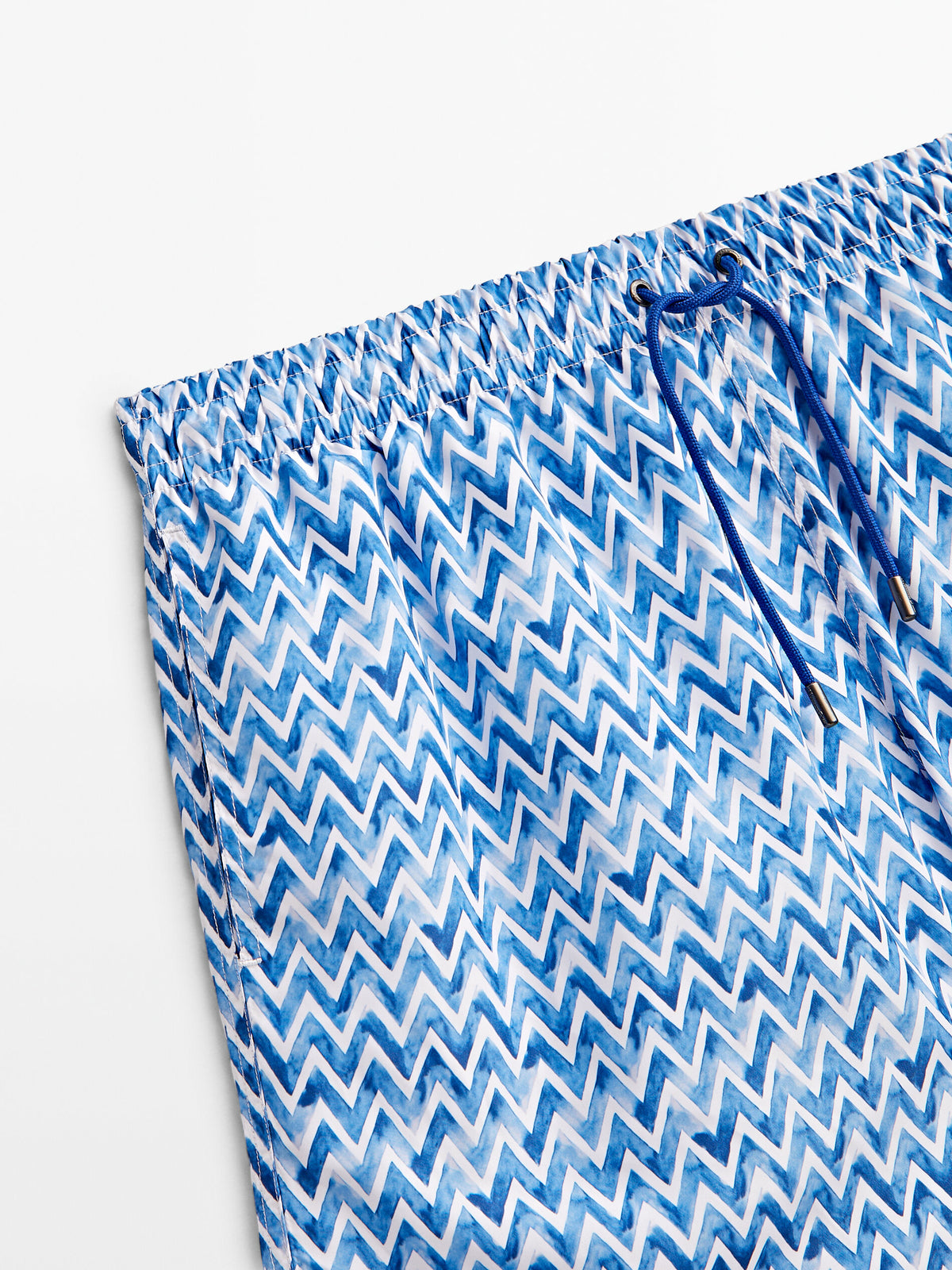 Bañador estampado zigzag - AZUL MARINO