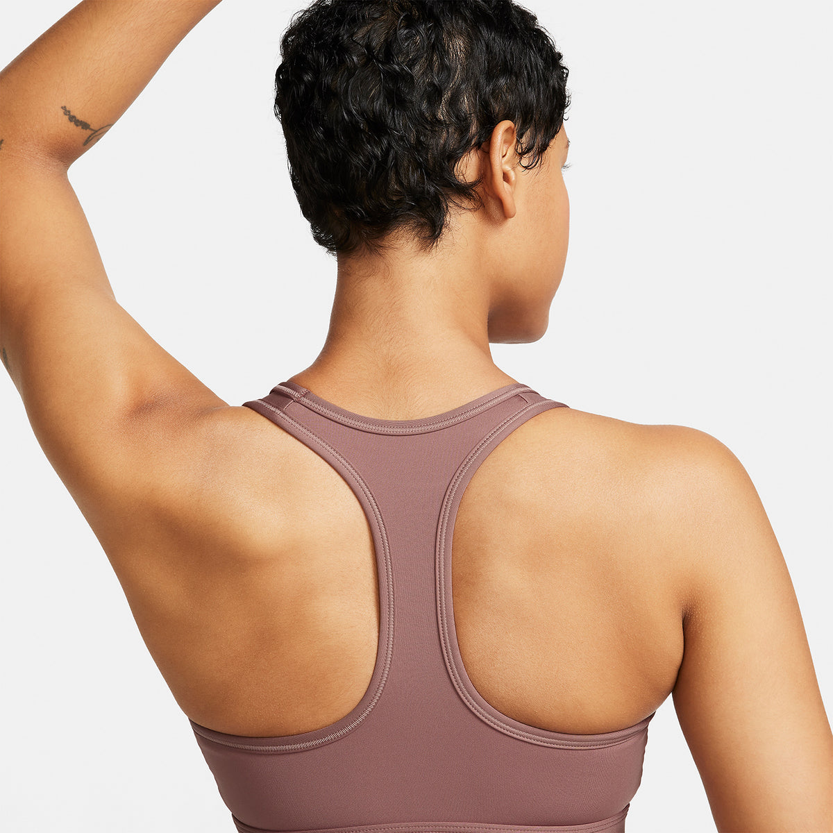 Nike Swoosh Dri-FIT Reggiseno Sportivo Smokey Mauve/White