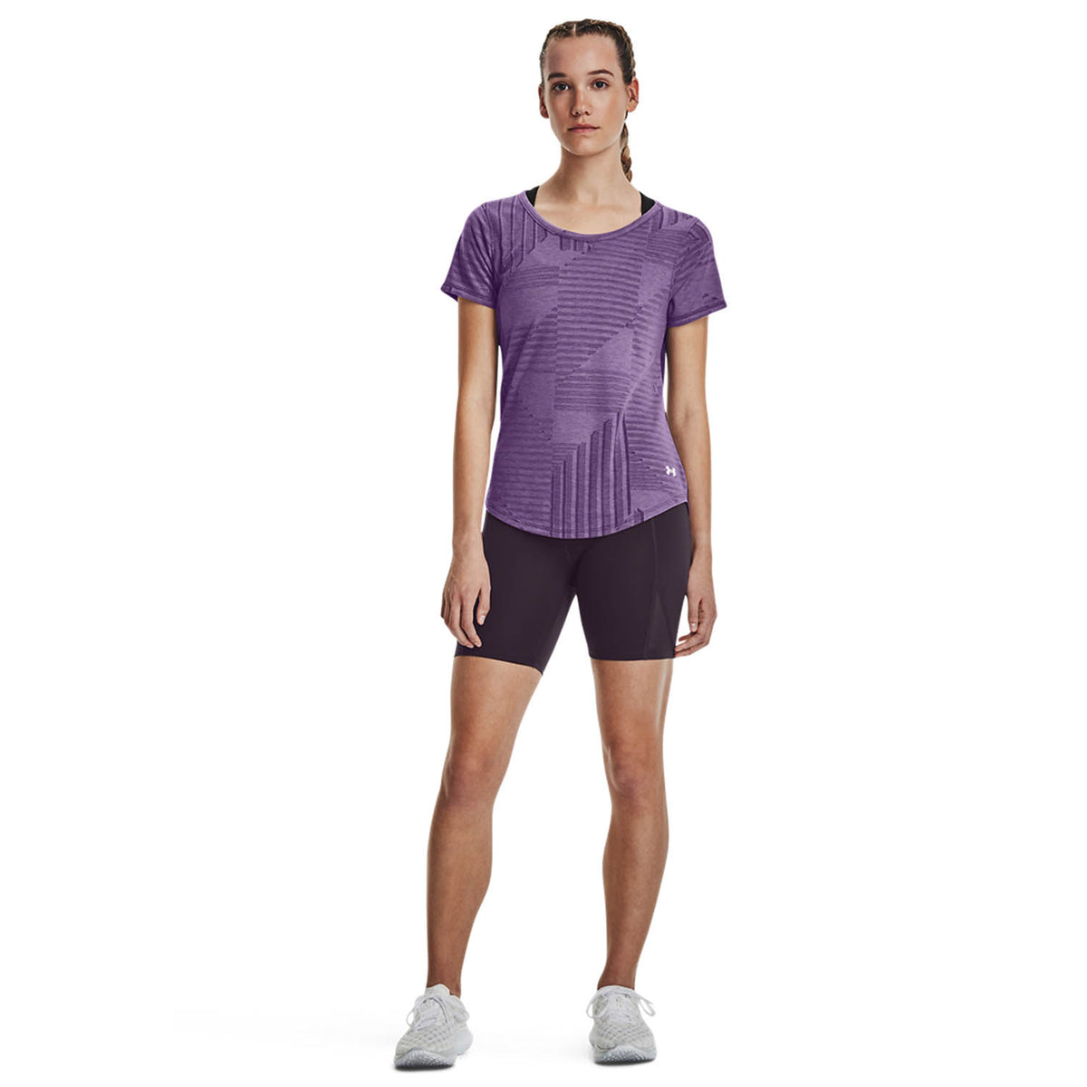 Under Armour Streaker Deco Diamond Maglietta Retro Purple/Reflective