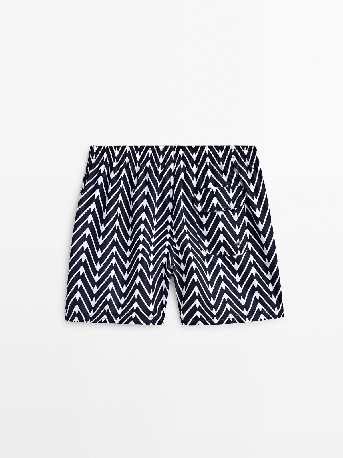 Bañador azul marino estampado zig zag - AZUL MARINO