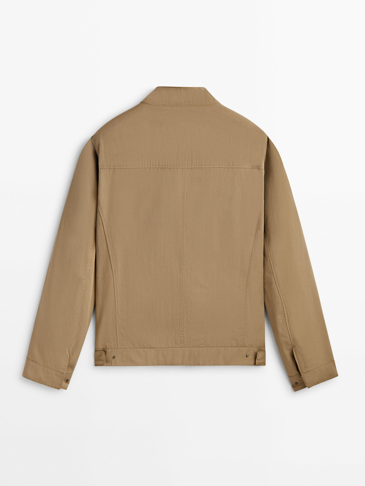 Chaqueta cuello mao mezcla algodón - TOSTADO CLARO