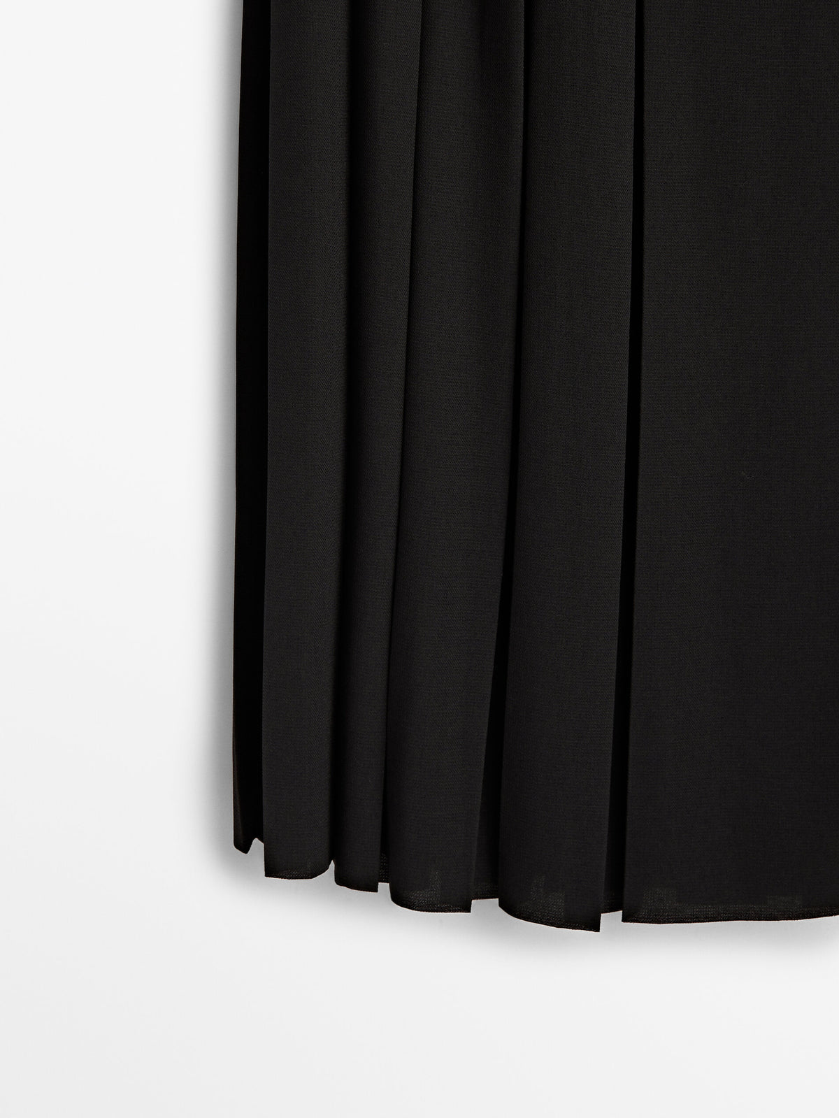 Falda midi tablas negra - NEGRO