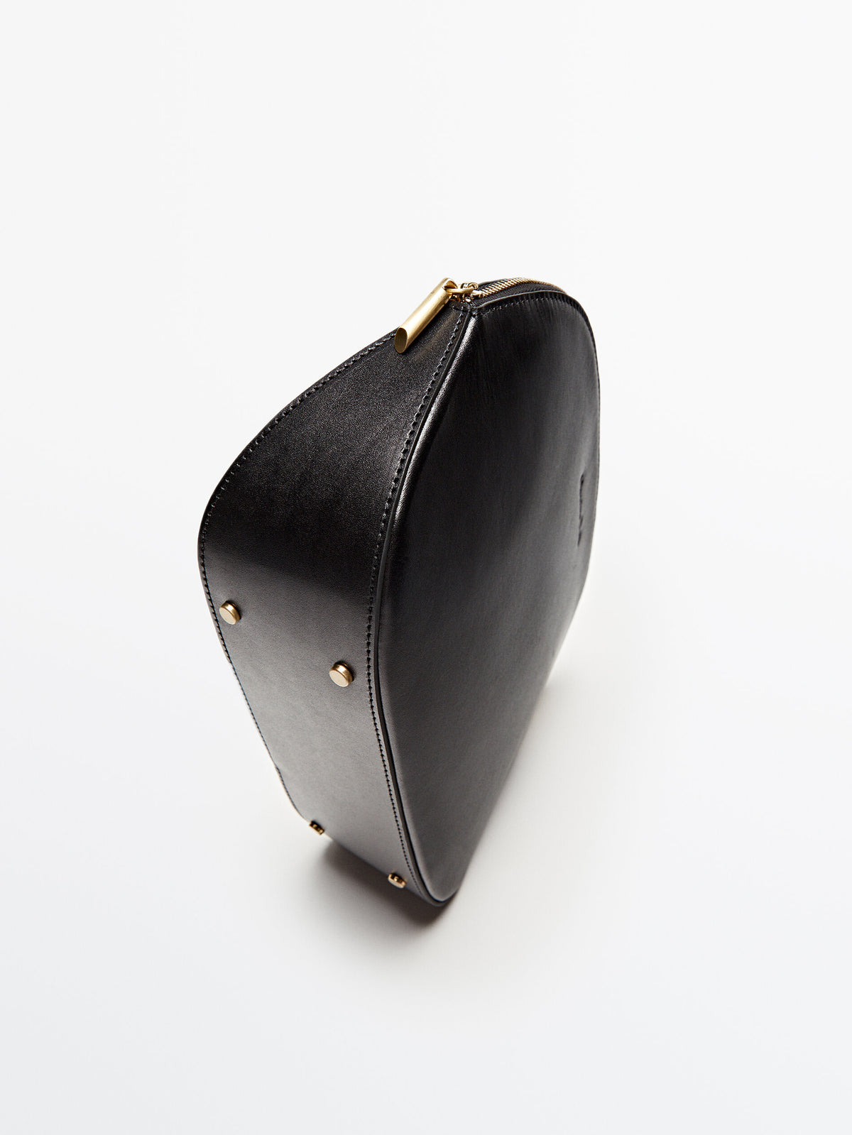 Neceser piel napa cremallera - NEGRO