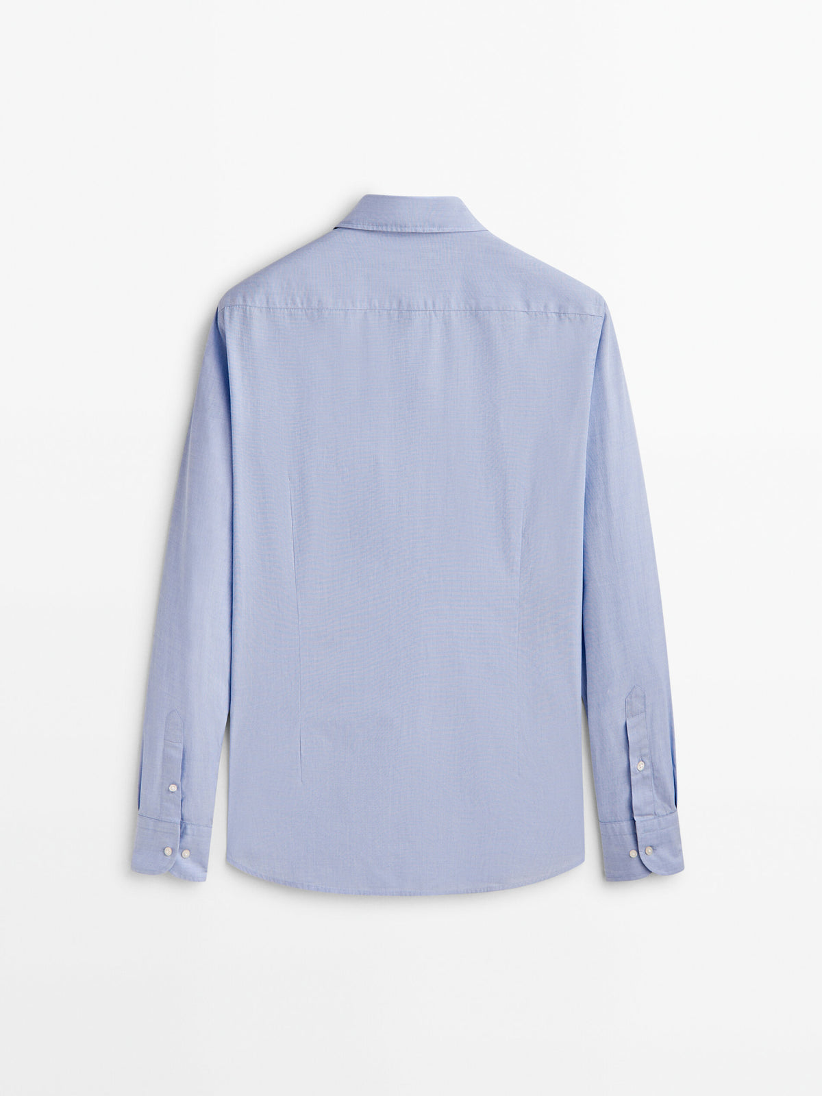 Camisa algodón fil a fil slim fit - CELESTE