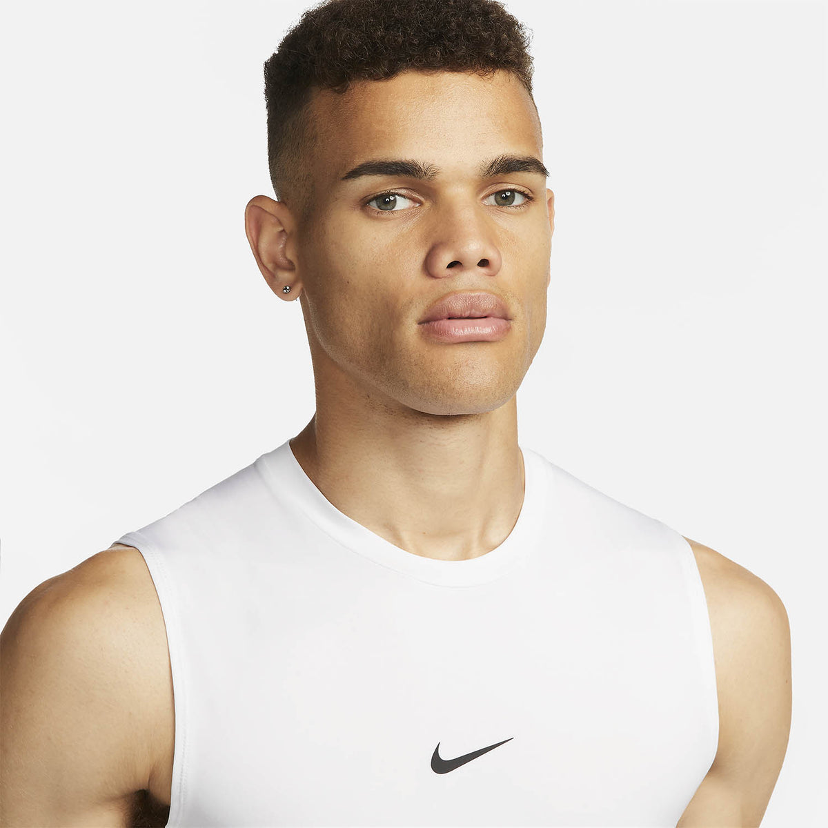 Nike Pro Dri-FIT Logo Canotta White/Black