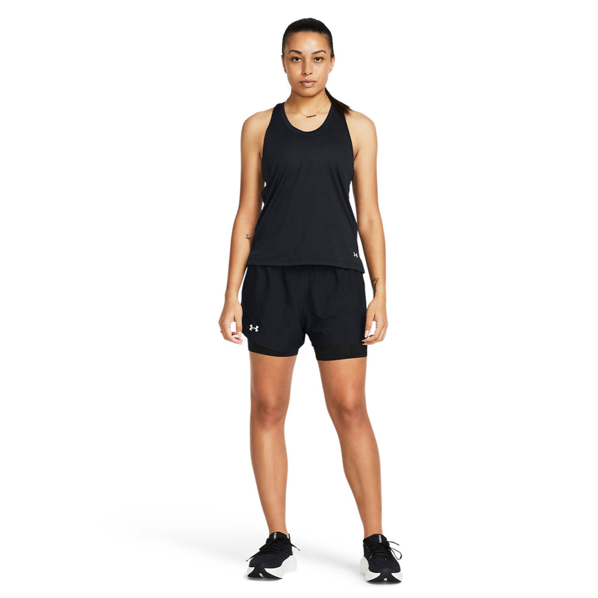 Under Armour Fly By 2 in 1 4in Pantaloncini Black/Reflective