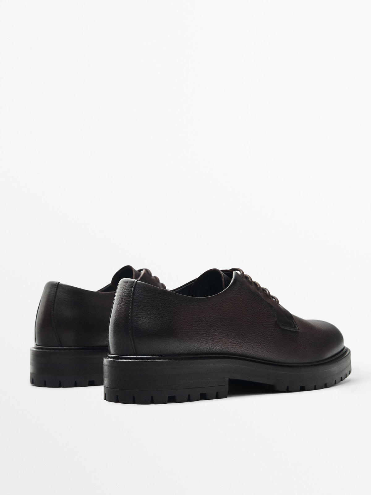 Zapato blucher piel marrón - MARRÓN