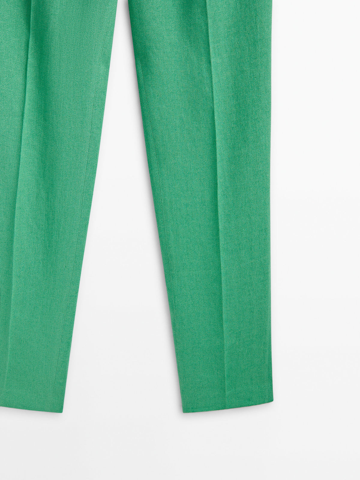 Pantalón traje mezcla lino -Studio - VERDE