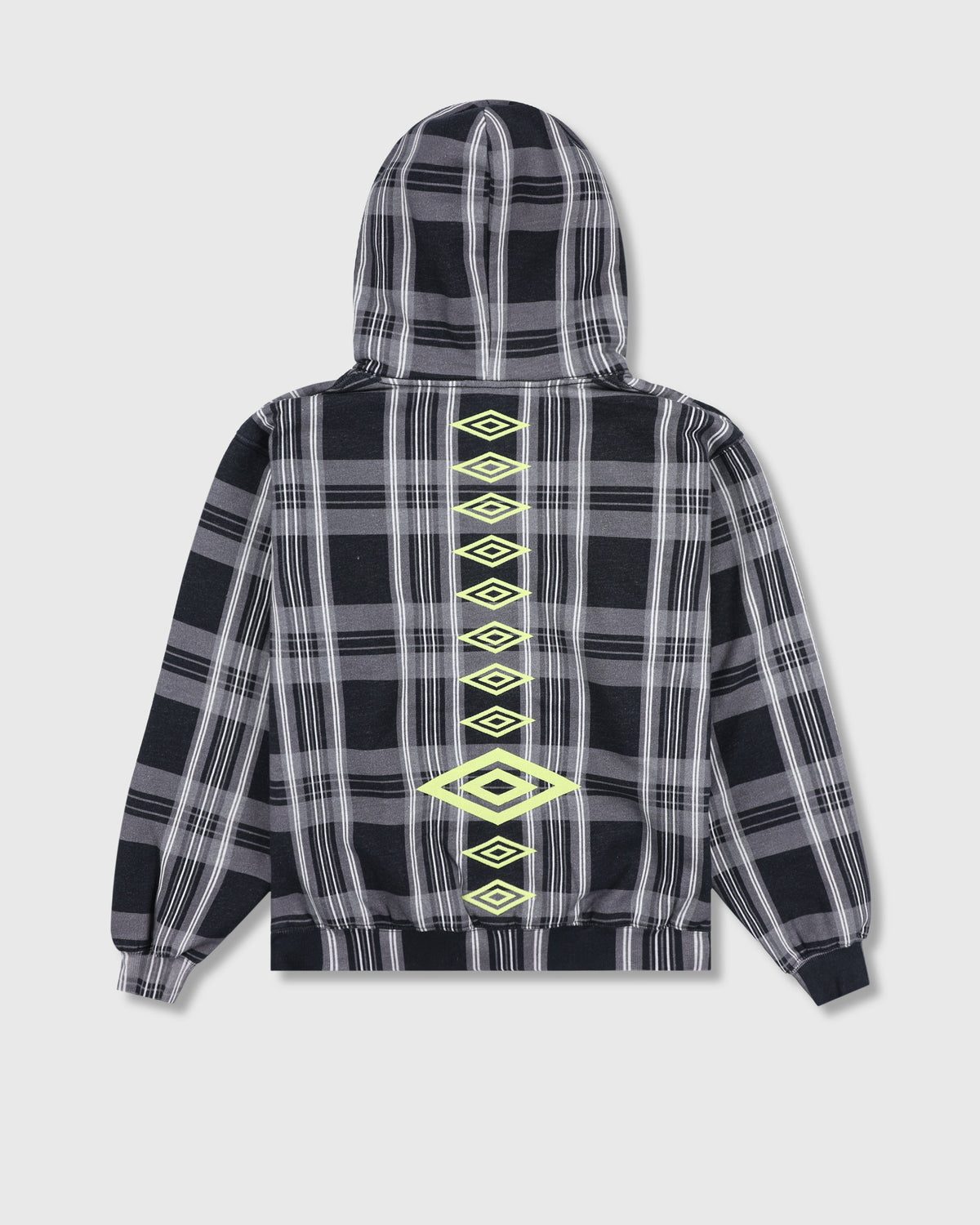 SPINE PLAID HOODIE