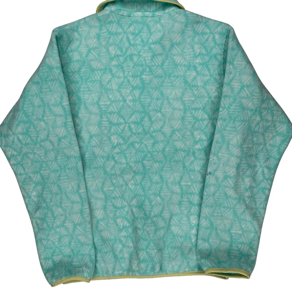 Synchilla Patagonia Batik Hex Snap T Fleece - Small Blue Polyester