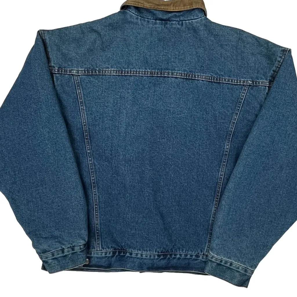 Wrangler Denim Jacket - Large Blue Cotton