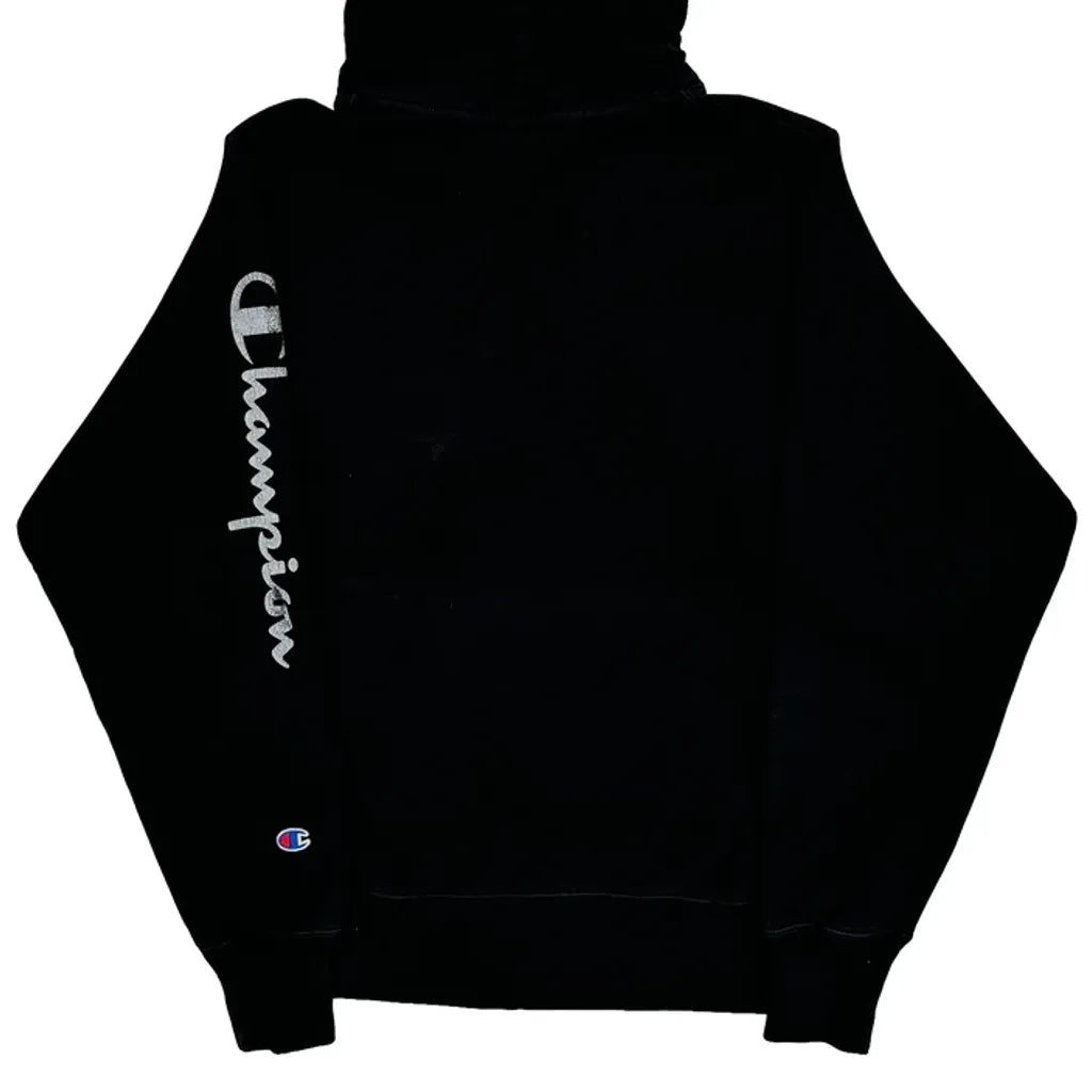 Reverse Weave Champion Hoodie - Small Black Cotton