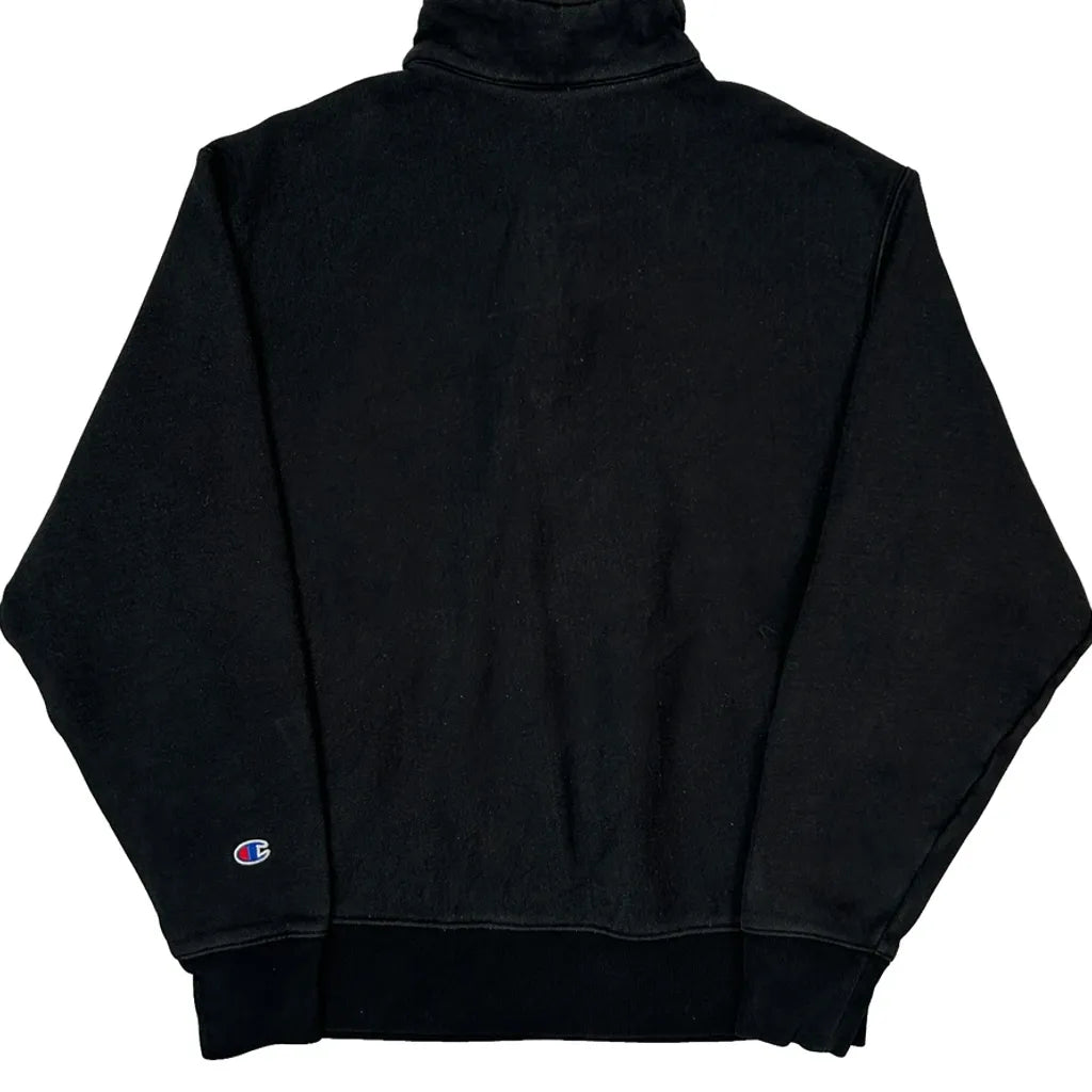 Reverse Weave Champion 1/4 Zip - Large Black Cotton Blend