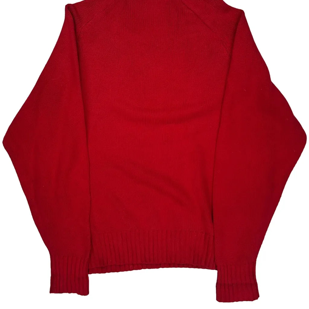 Polo By Ralph Lauren Sweater - Medium Red Cotton