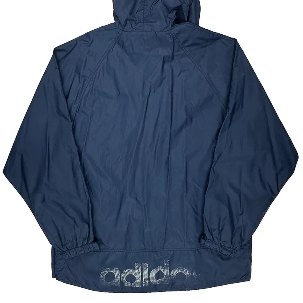 Adidas Spellout Windbreaker - Medium Blue Polyester