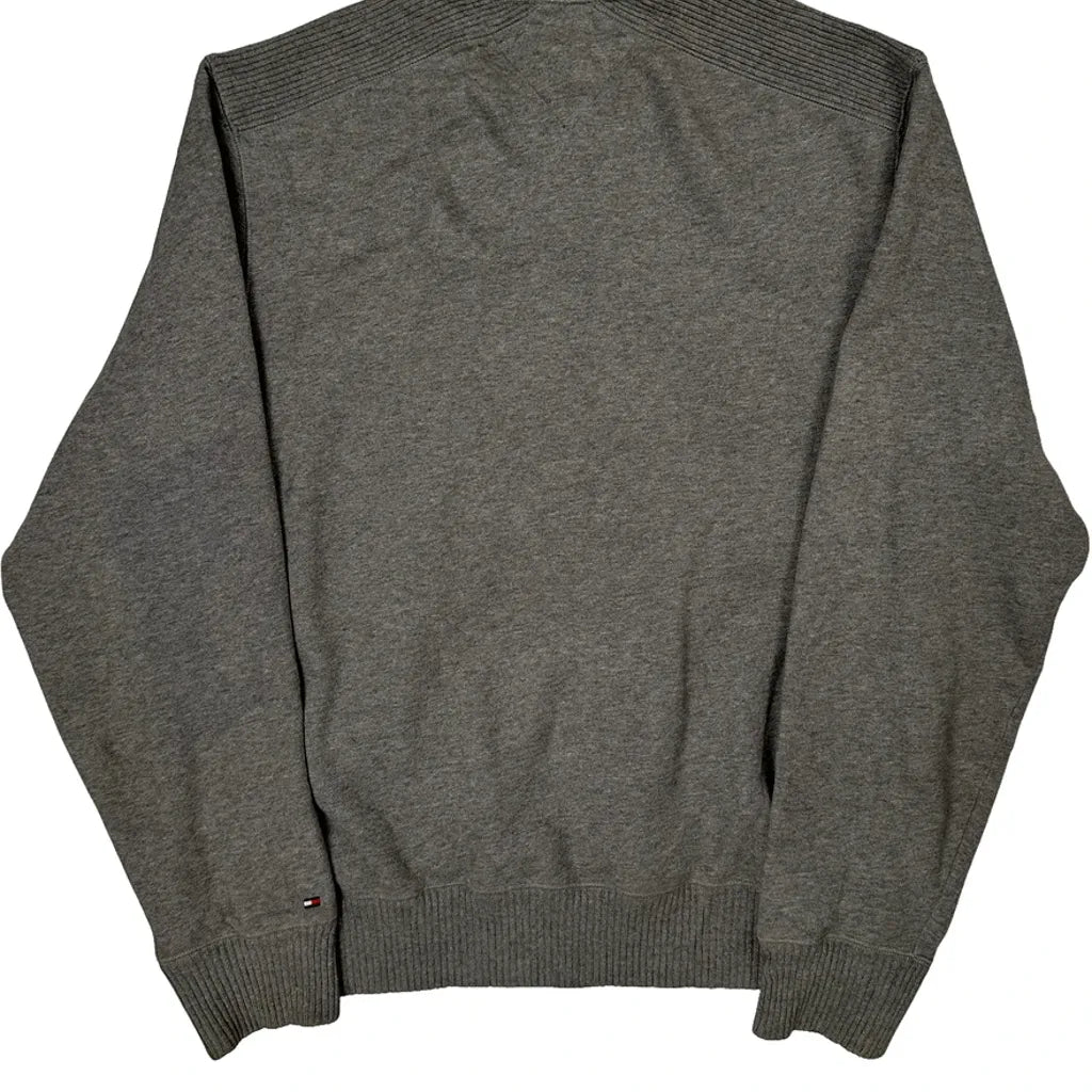 Tommy Hilfiger Sweatshirt - Large Gray Cotton Blend