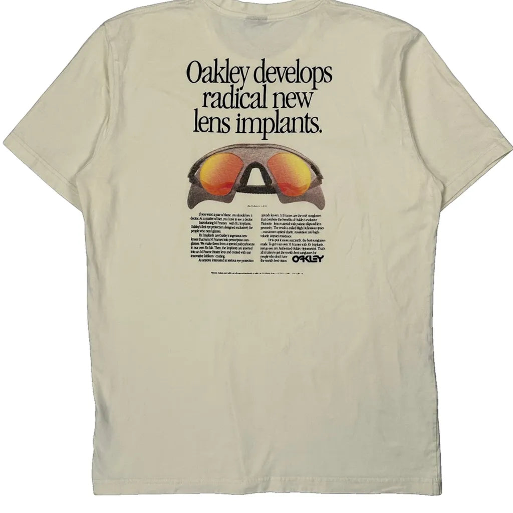 Oakley Graphic T-Shirt - XL Cream Cotton
