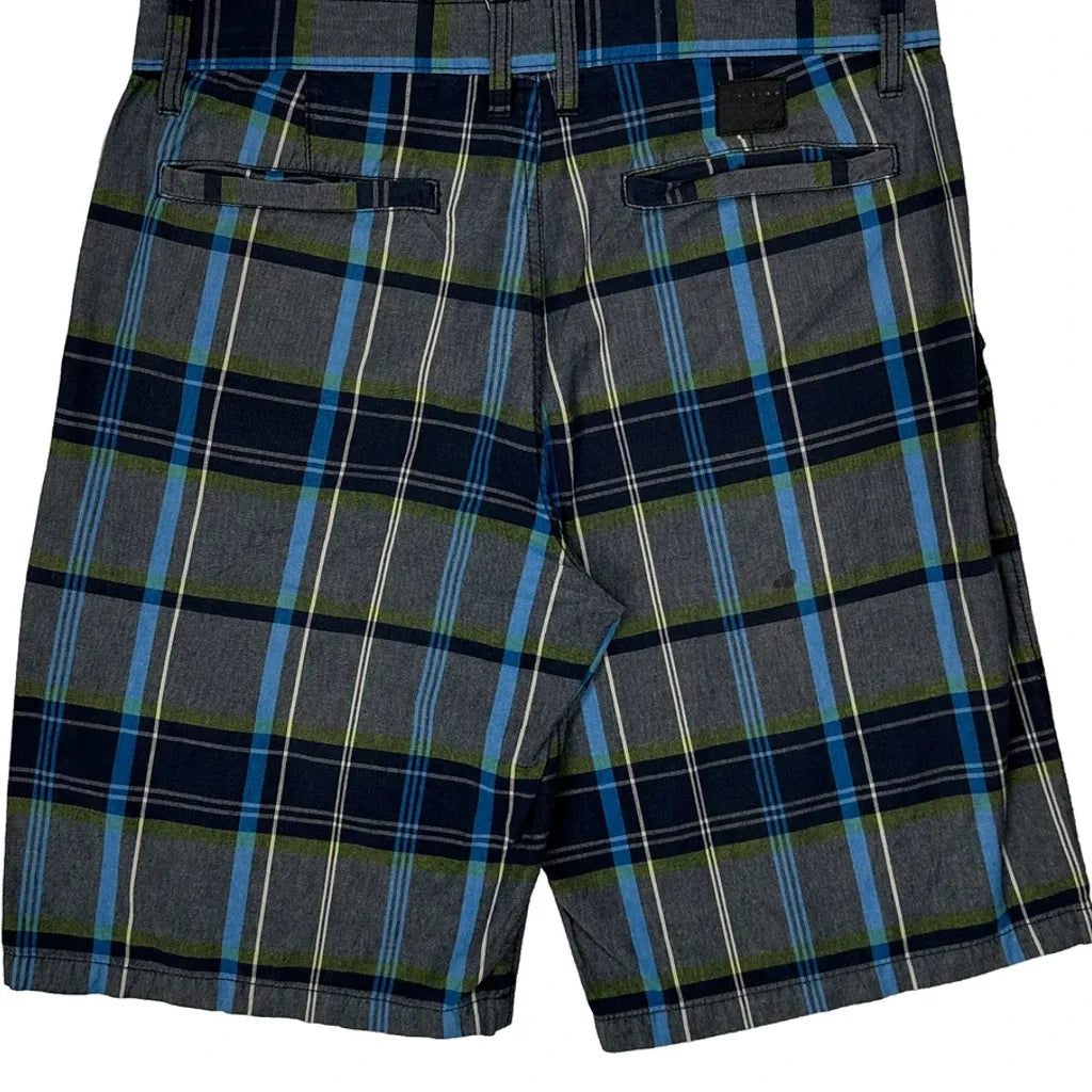 Oakley Checked Chino Shorts - 34W 10L Gray Cotton