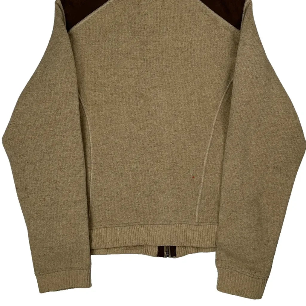 Made In USA Patagonia Zip Up - Small Beige Wool Blend
