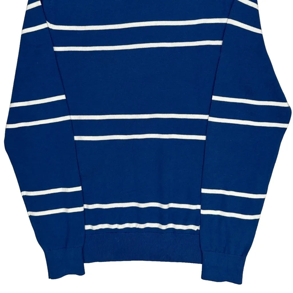 Tommy Hilfiger Striped Sweater - Medium Blue Cotton