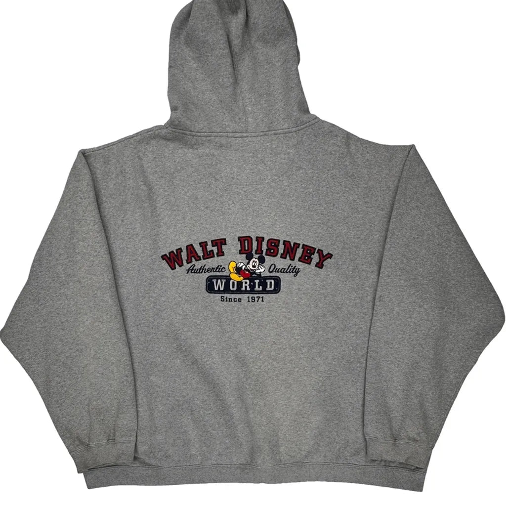 Walt Disney World Disney Graphic Hoodie - XL Gray Cotton Blend