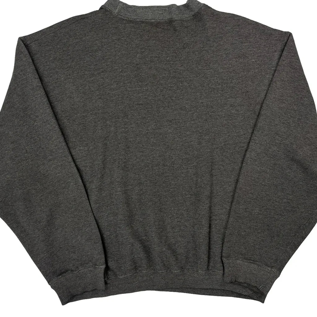 Reebok Sweatshirt - Large Gray Cotton
