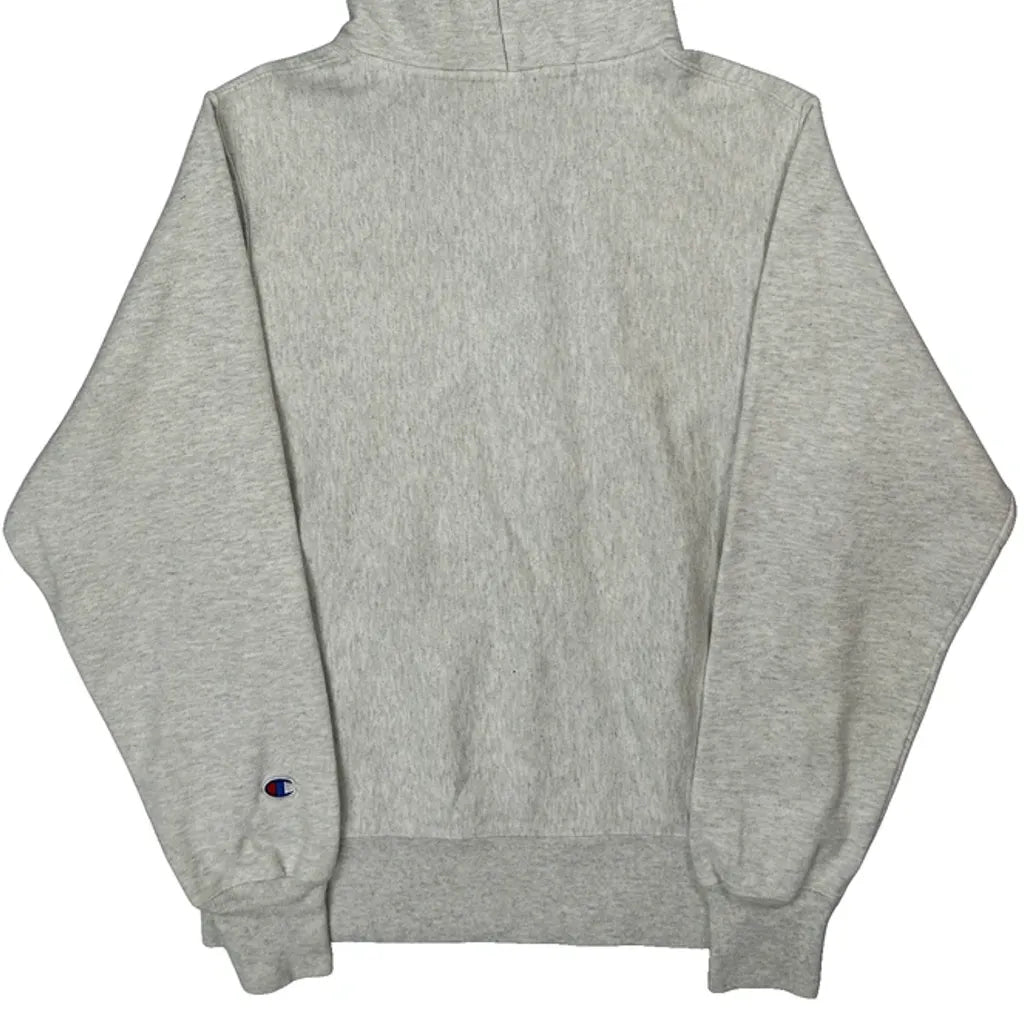 Reverse Weave Champion College Hoodie - Small Gray Cotton