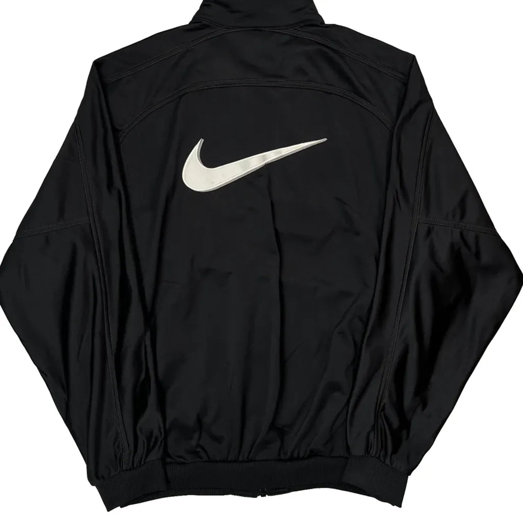 Nike Track Jacket - Large Black Polyester