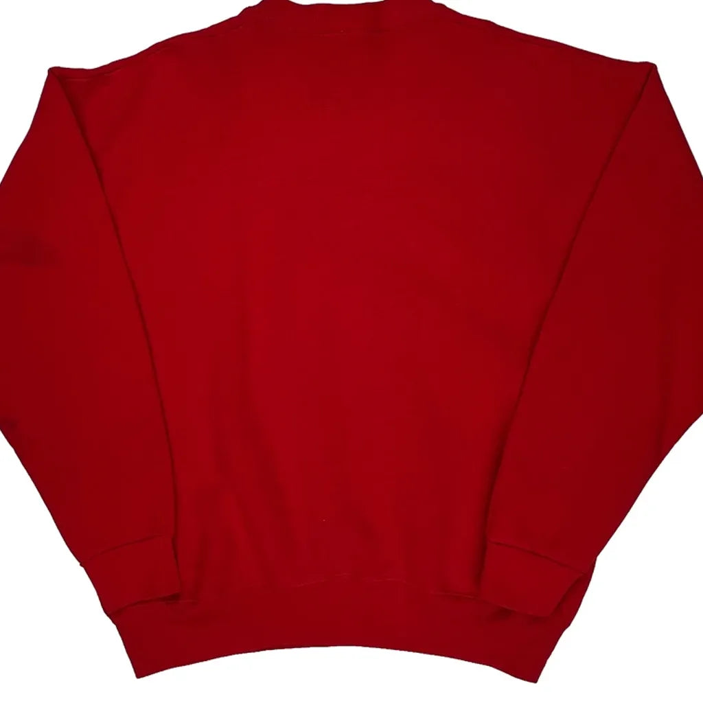 Mickey Mouse Disney Graphic Sweatshirt - Large Red Cotton Blend