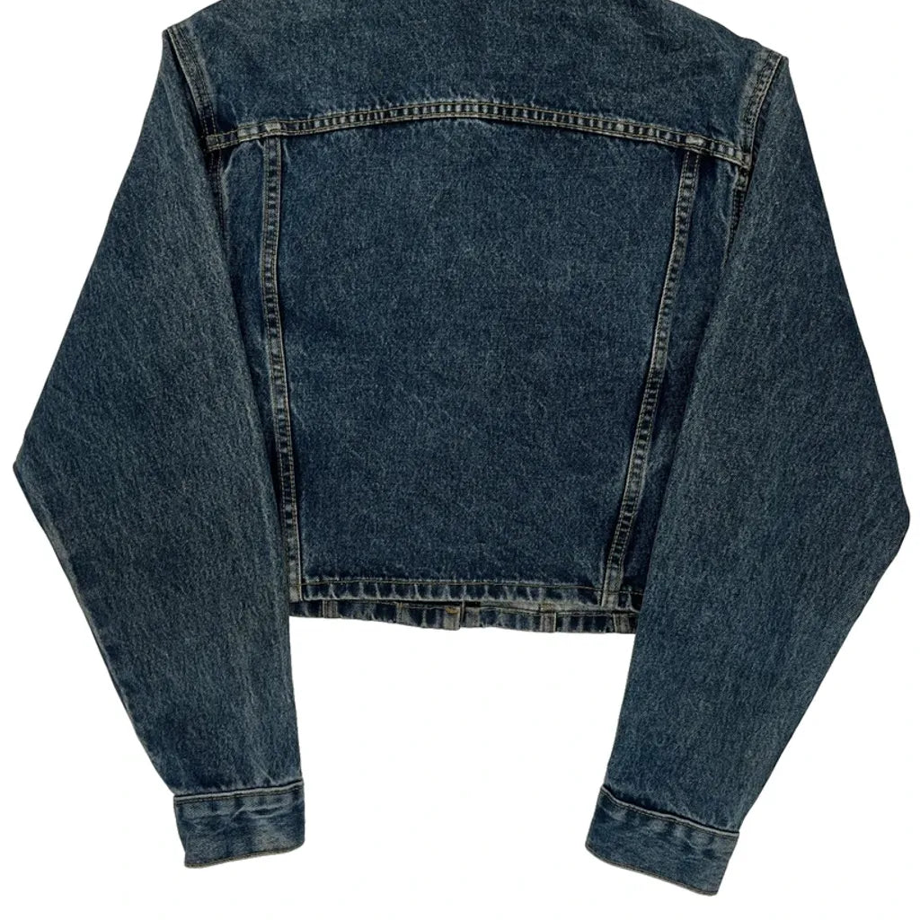 Guess Cropped Denim Jacket - XS Dark Wash Cotton