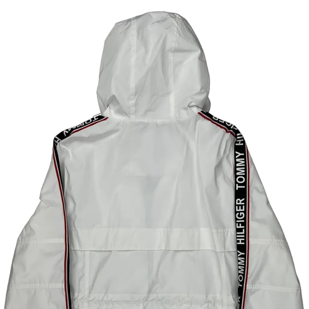 None Tommy Hilfiger Spellout Windbreaker - Large White Polyester