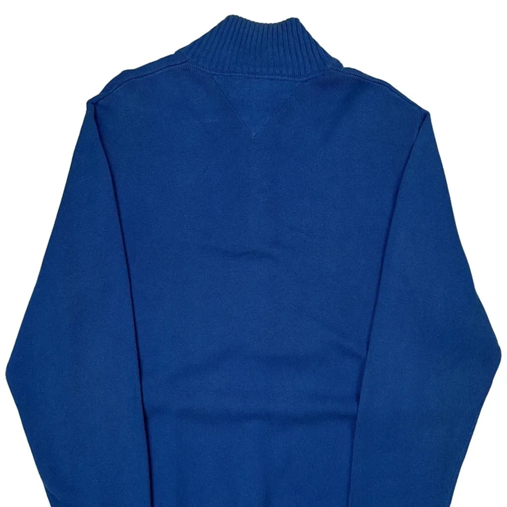 Tommy Hilfiger 1/4 Zip - Large Blue Cotton