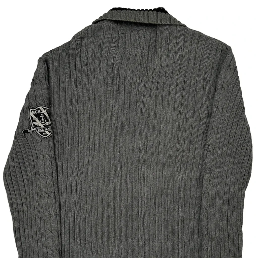 Nautica 1/4 Zip - Medium Gray Cotton