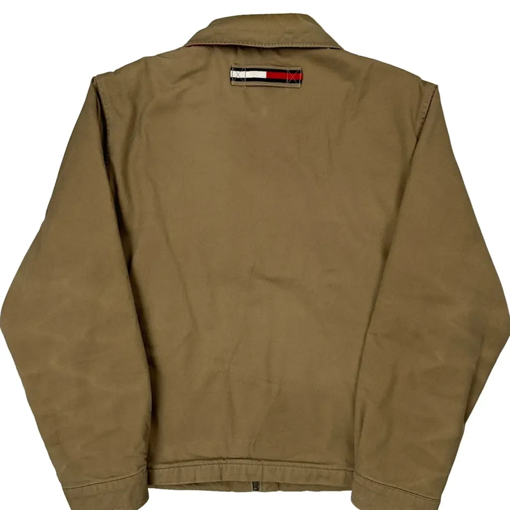 Tommy Hilfiger Canvas Harrington Jacket - Medium Khaki Cotton