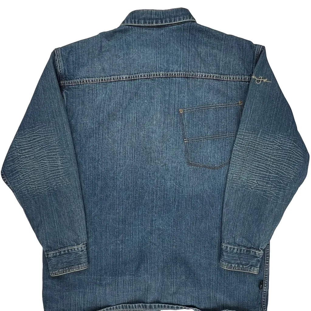 Sean John Oversized Denim Shirt - XL Blue Cotton